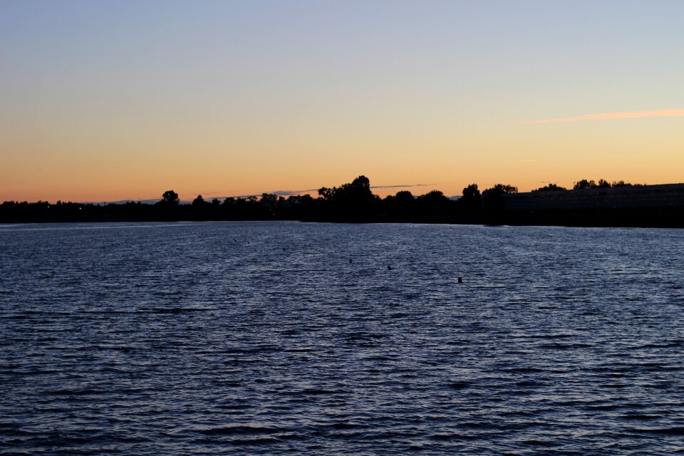 Sunset water landscape