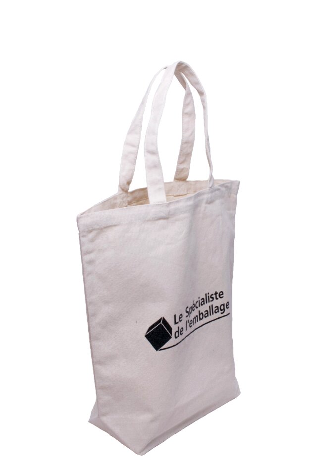 Natural cotton bag advertising cabas