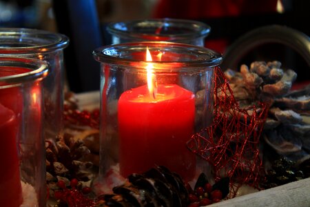 Windlight wax candle advent photo