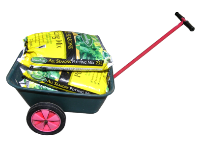 Potting mix gardening cut out