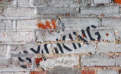Texture grungy no smoking brickwork