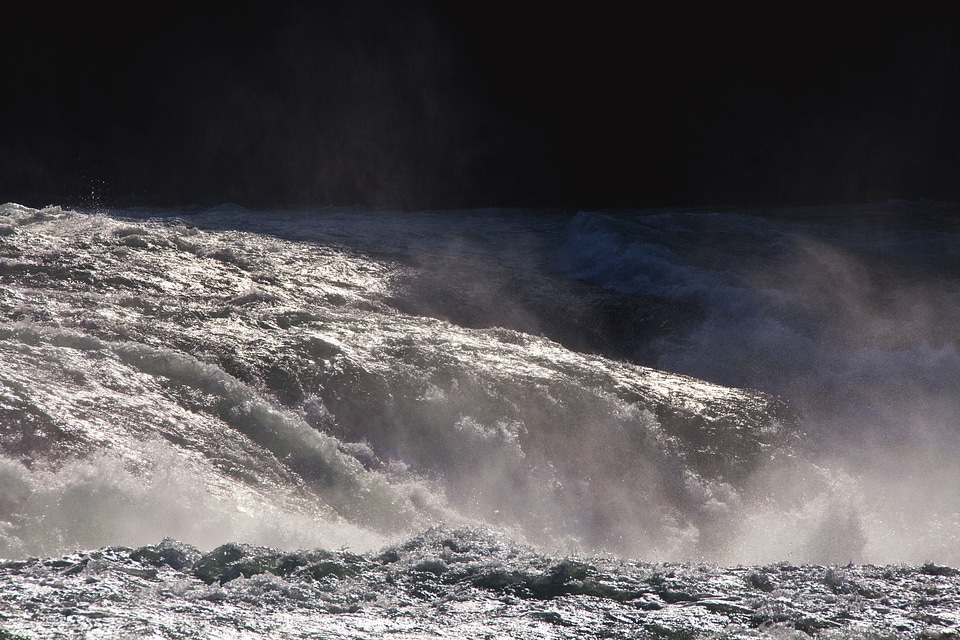 Flood rhine falls switzerland