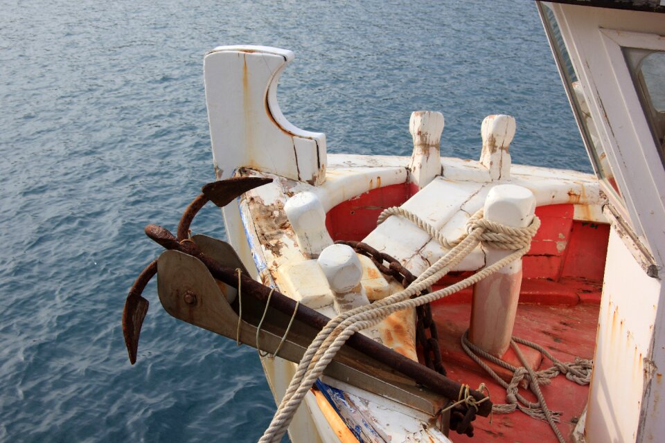 Boat stern fishing photo