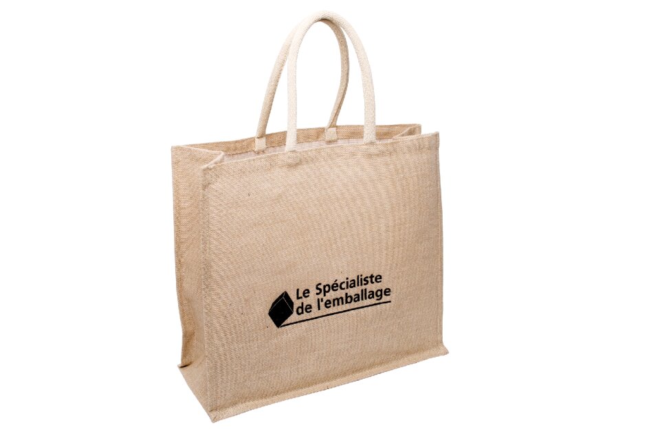 Jute natural burlap cabas