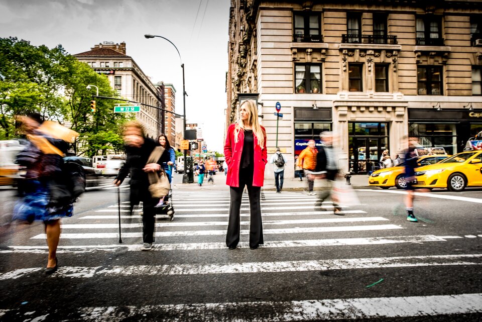 Pedestrian look portrait