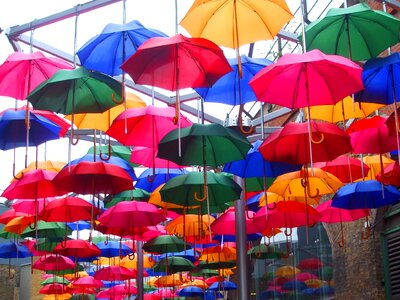Umbrellas colored umbrellas artwork photo