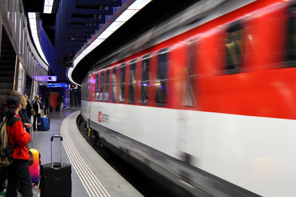 Rail traffic railroad track passenger train