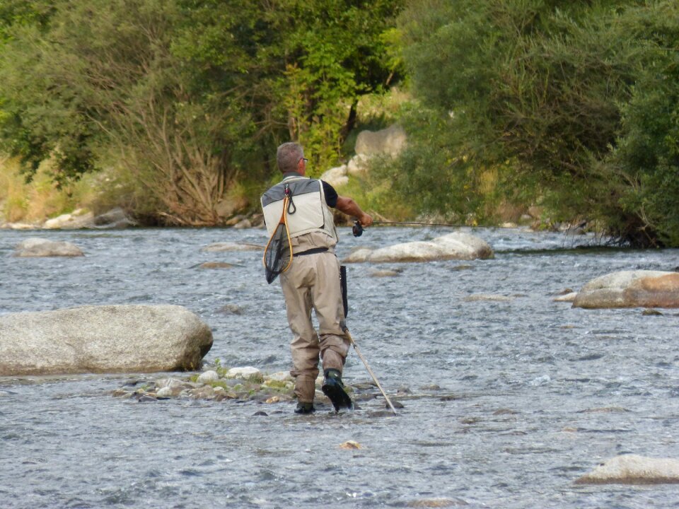 Noguera pallaresa river fishing rod river