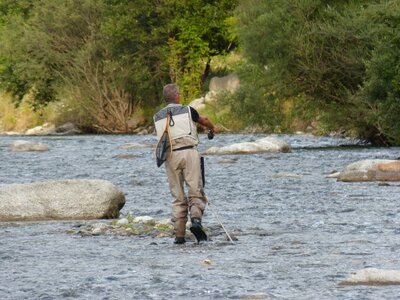 Noguera pallaresa river fishing rod river photo