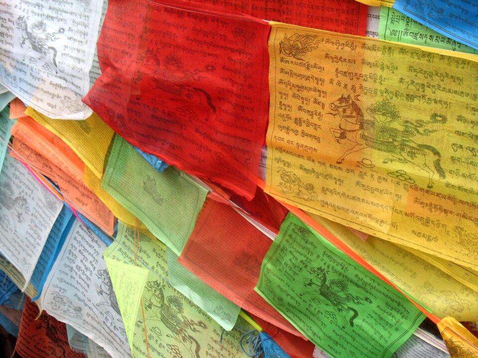 Prayer flags tibetan color