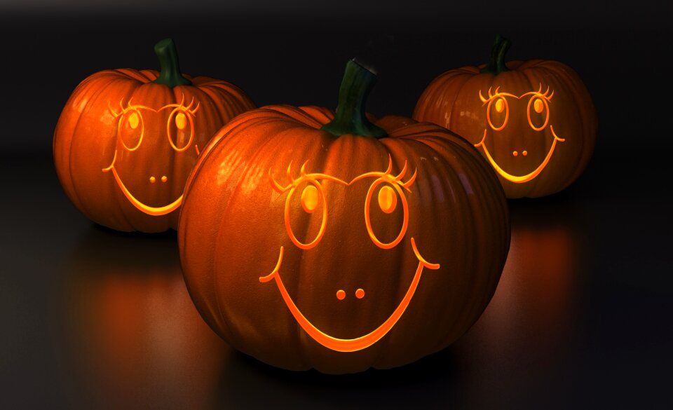 Pumpkins a smile orange