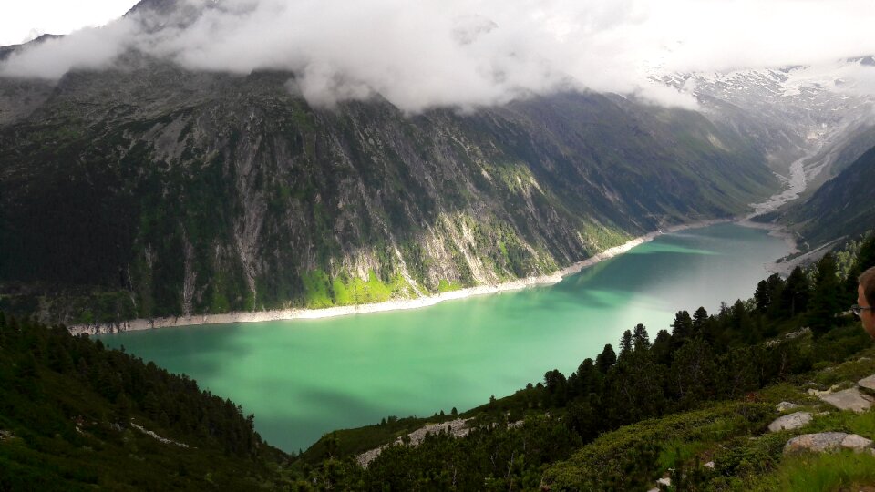 Nature water reservoir green water photo