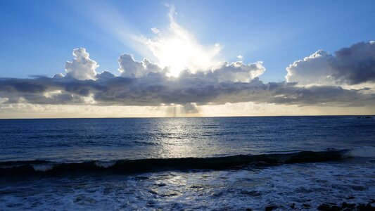 Sunset sea abendstimmung photo