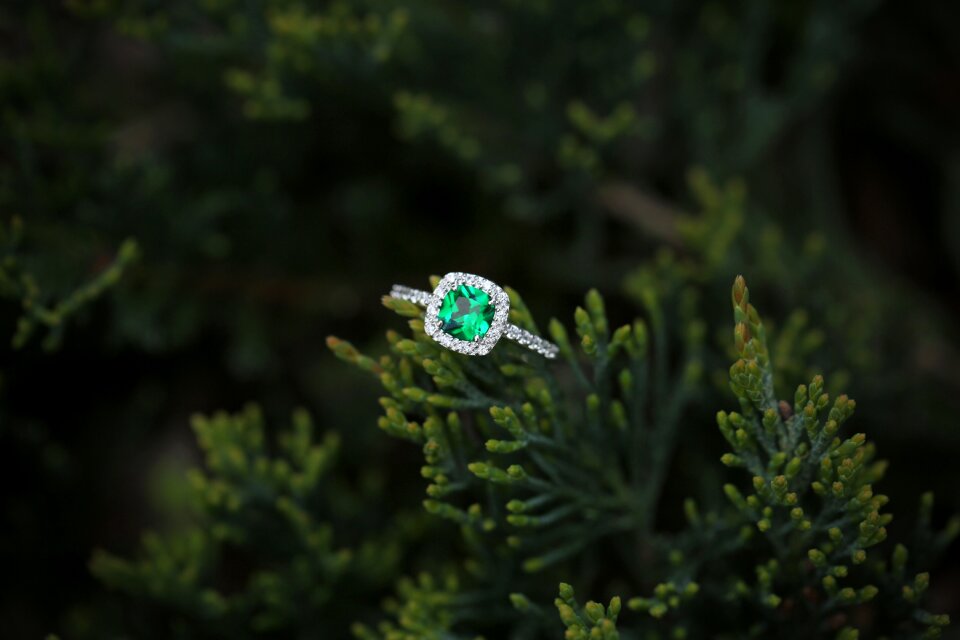 Shiny gem green jewelry