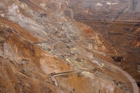 Coal mine brown bleak photo