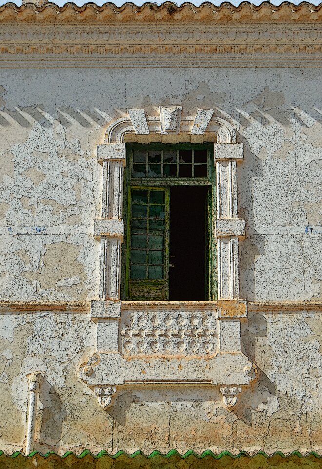 Balcony old abandoned architecture