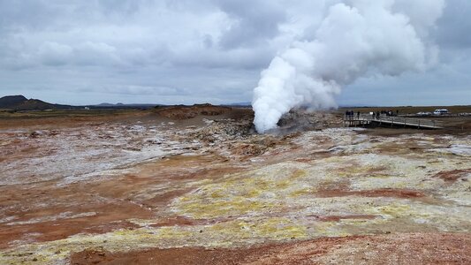 Steam sulfur tourism photo