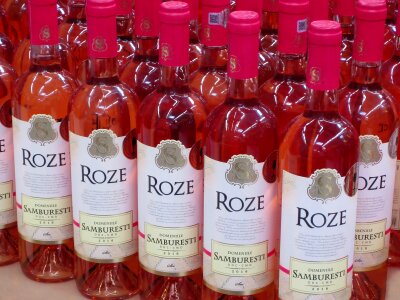 Pink colors alcohol