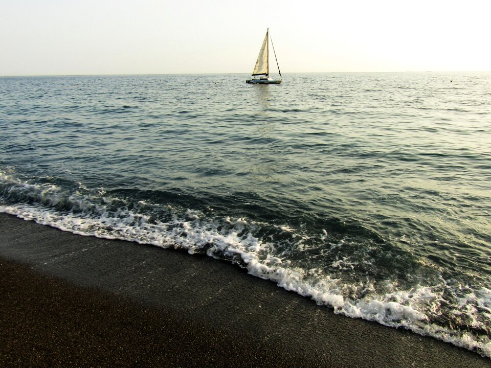 Waves sunset water