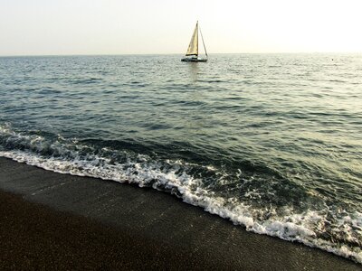 Waves sunset water photo