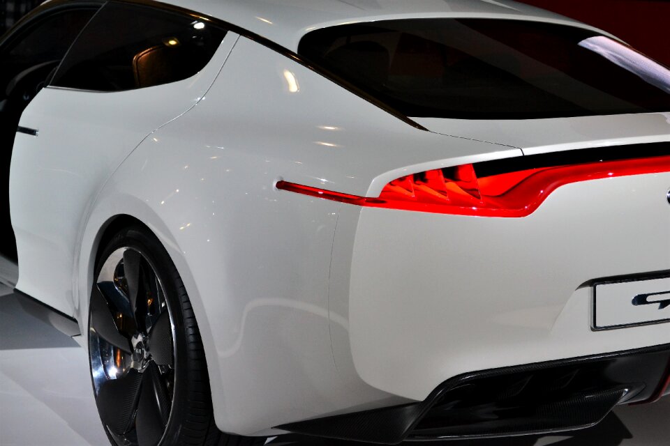 White sports car coupe concept car