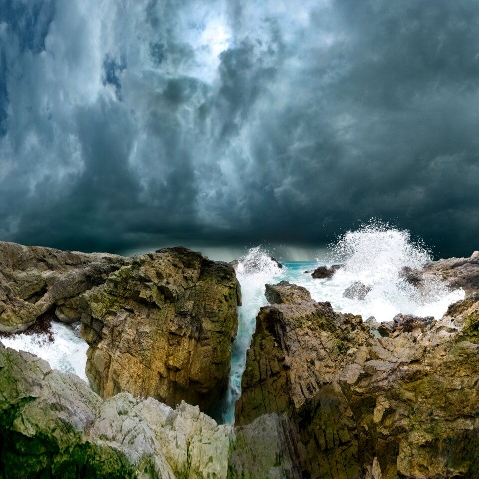 Water ocean storm