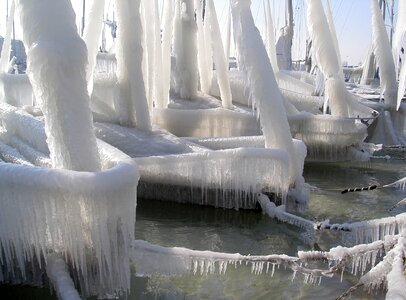 Cold gel winter landscape photo