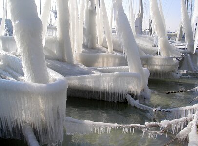 Cold gel winter landscape