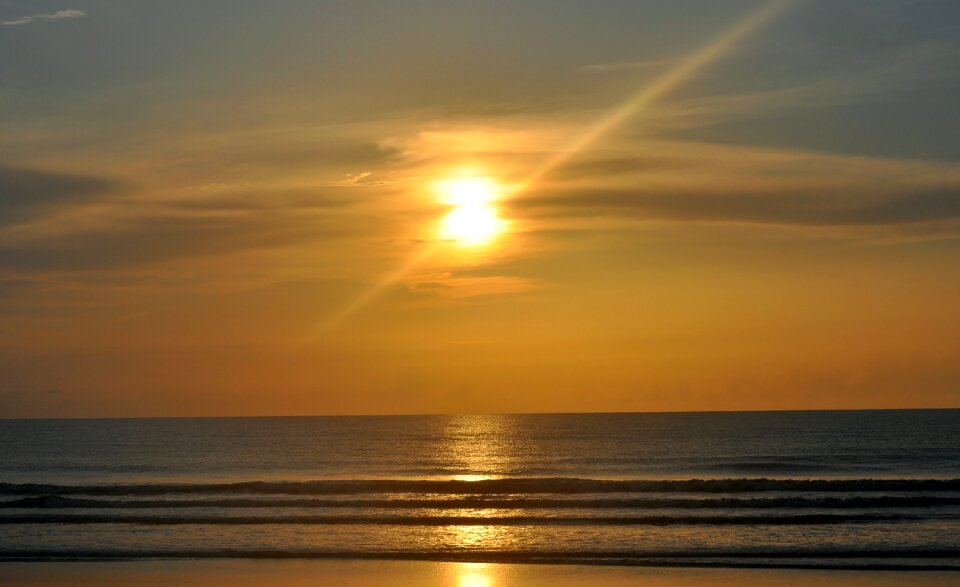 Clouds ocean golden