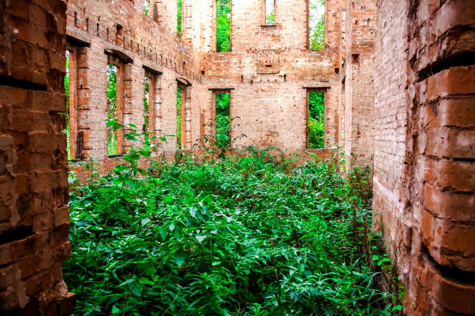 Derelict run-down interior