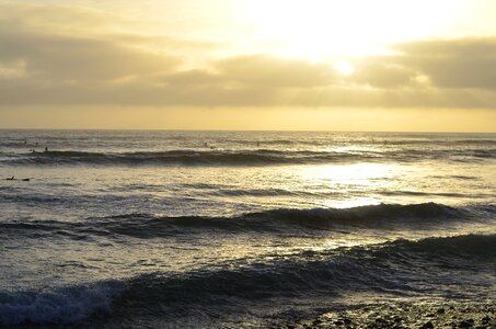 Sea sunset clouds