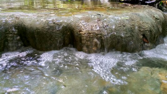 Water fall smooth reflect