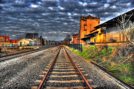 Railroad tracks railway rails rail traffic photo