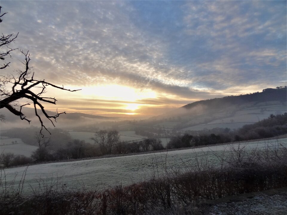 Field gray sunrise
