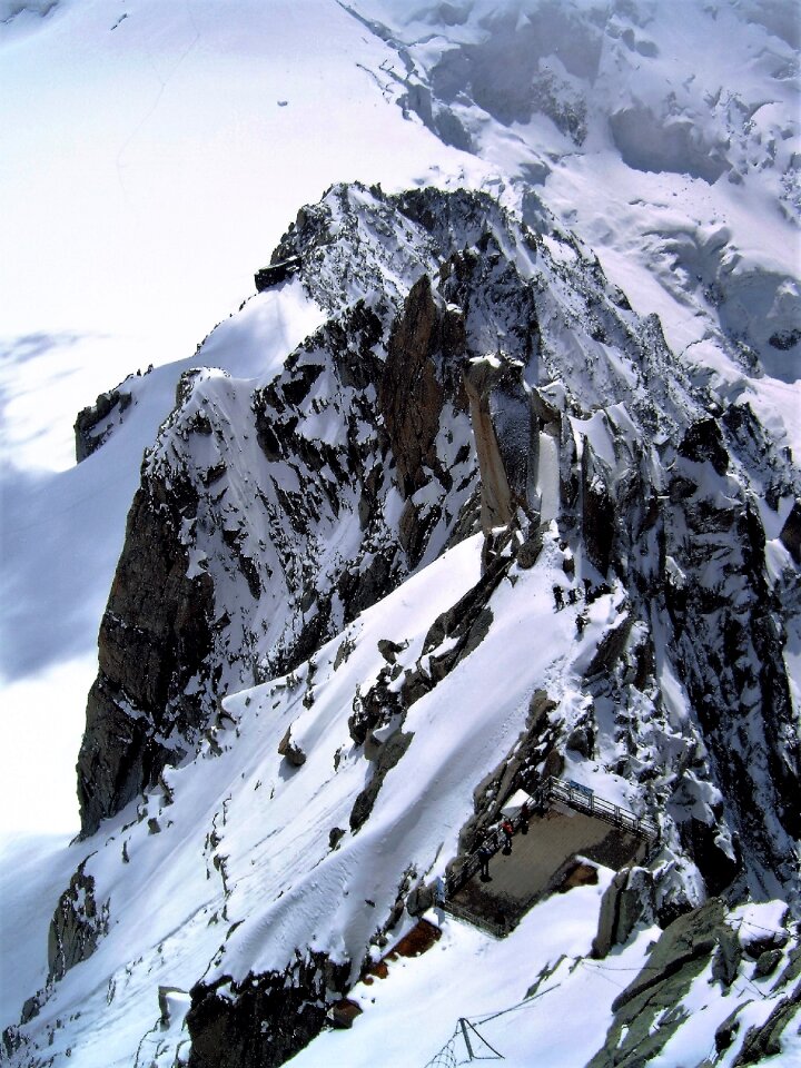Mountains snow rock