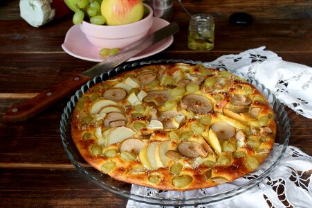 Pumpkin dough fruit in the oven