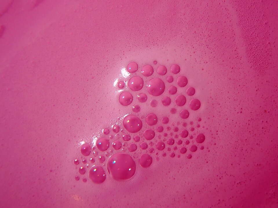 Heart swim bath water