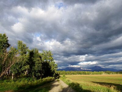 Bad weather rain road