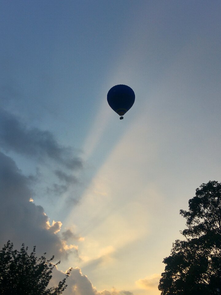 Hot air balloon ride flying sky