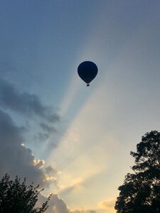 Hot air balloon ride flying sky photo