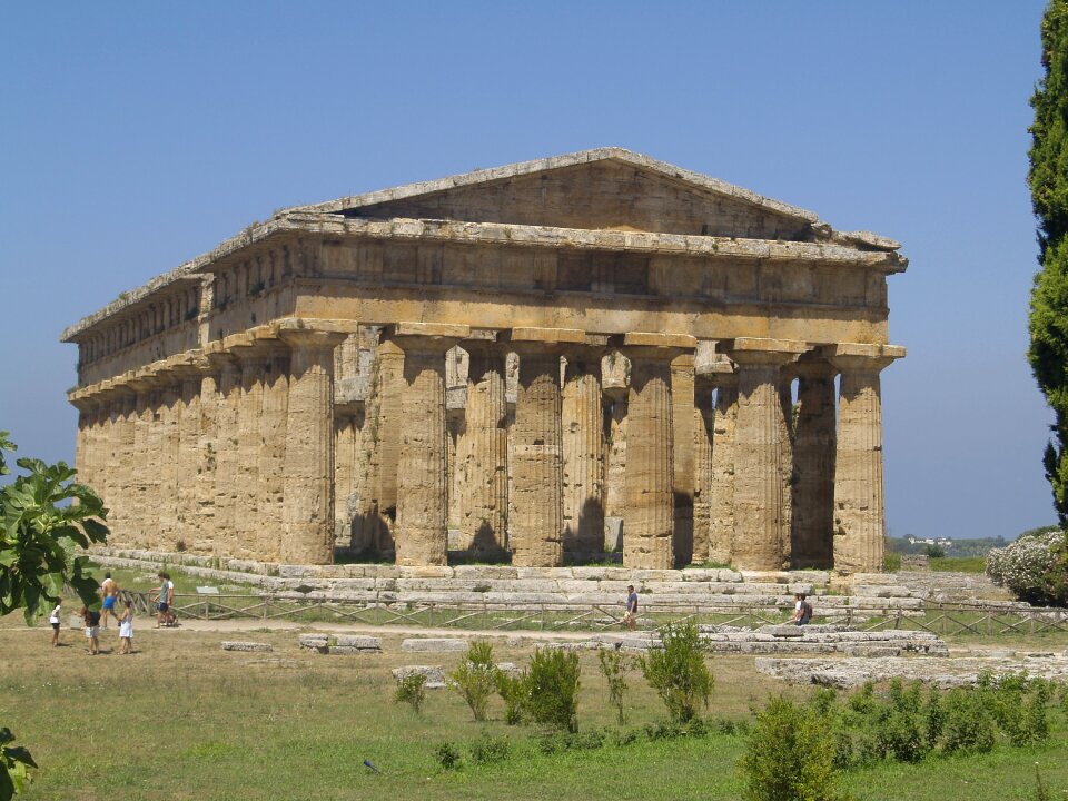 Paestum greek temple italy