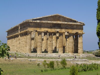 Paestum greek temple italy