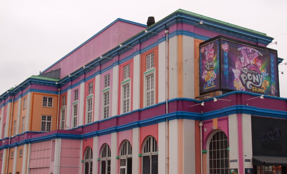 Colorful façade windows