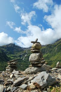 Landscape nassfeld cairn