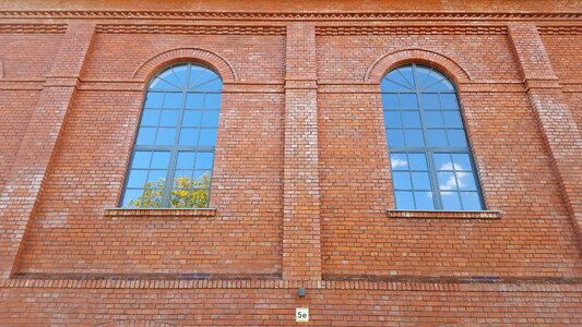 Brick construction red brown shell photo