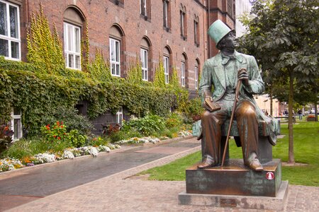 Famous author sitting