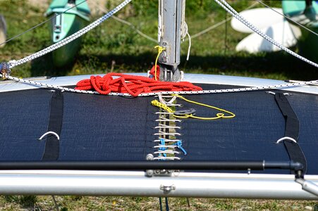 Rope sailboat winch photo