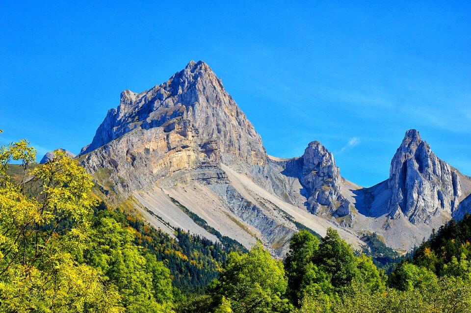 Panoramic views alps mountain ranges