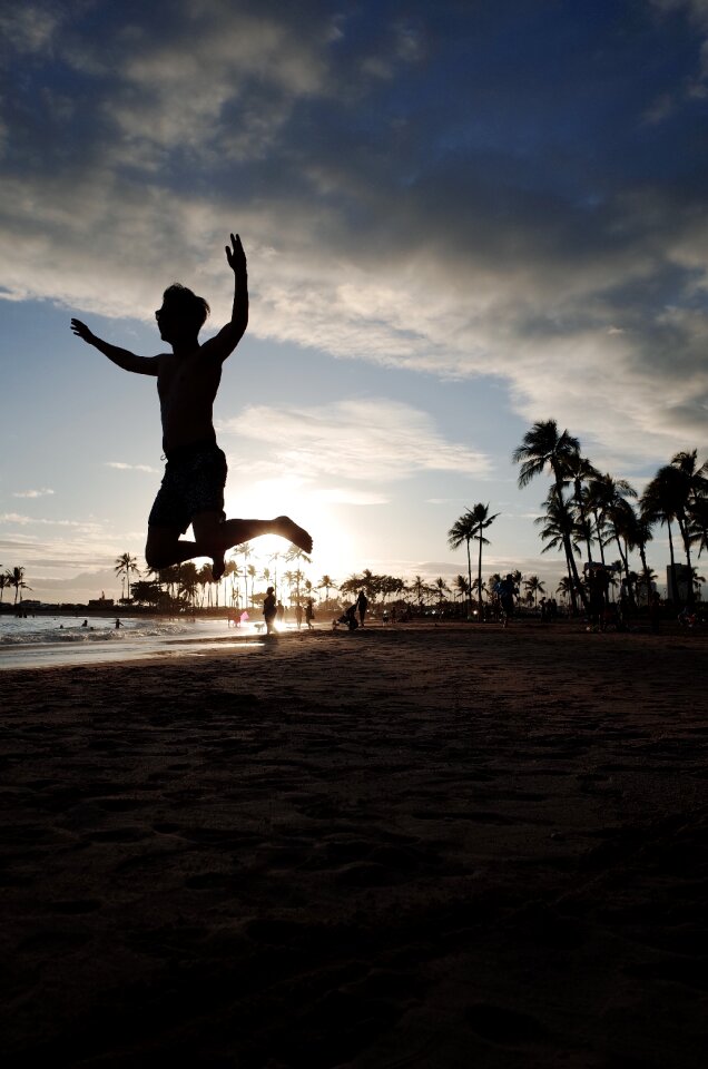 Vacation sunset waikiki