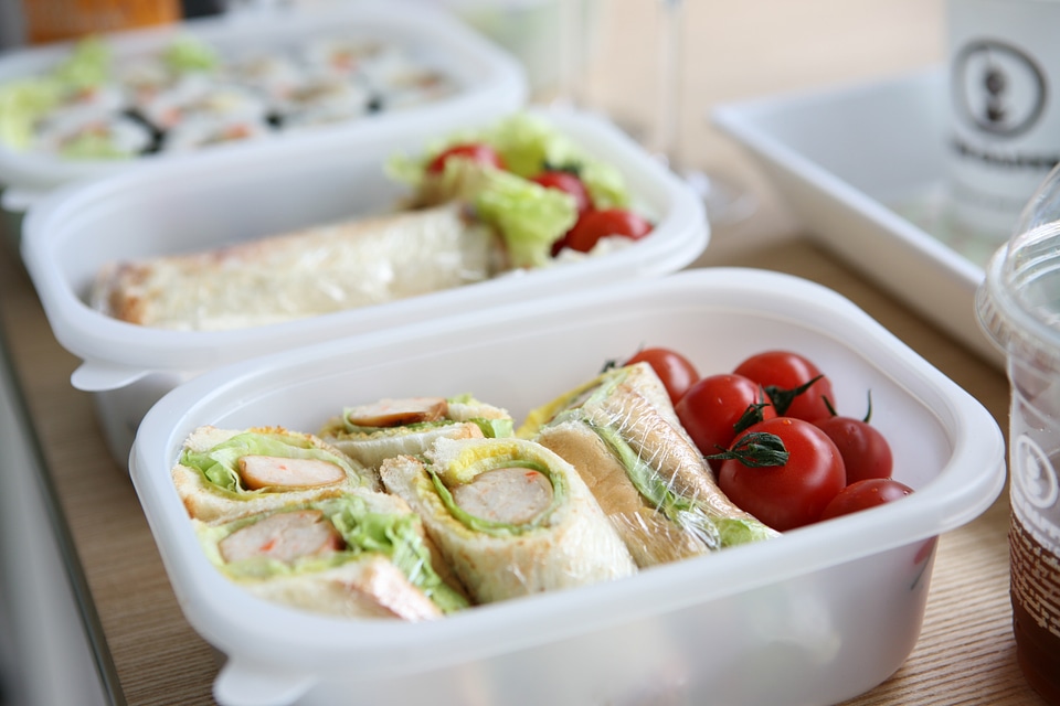 Lunch box picnic sandwich
